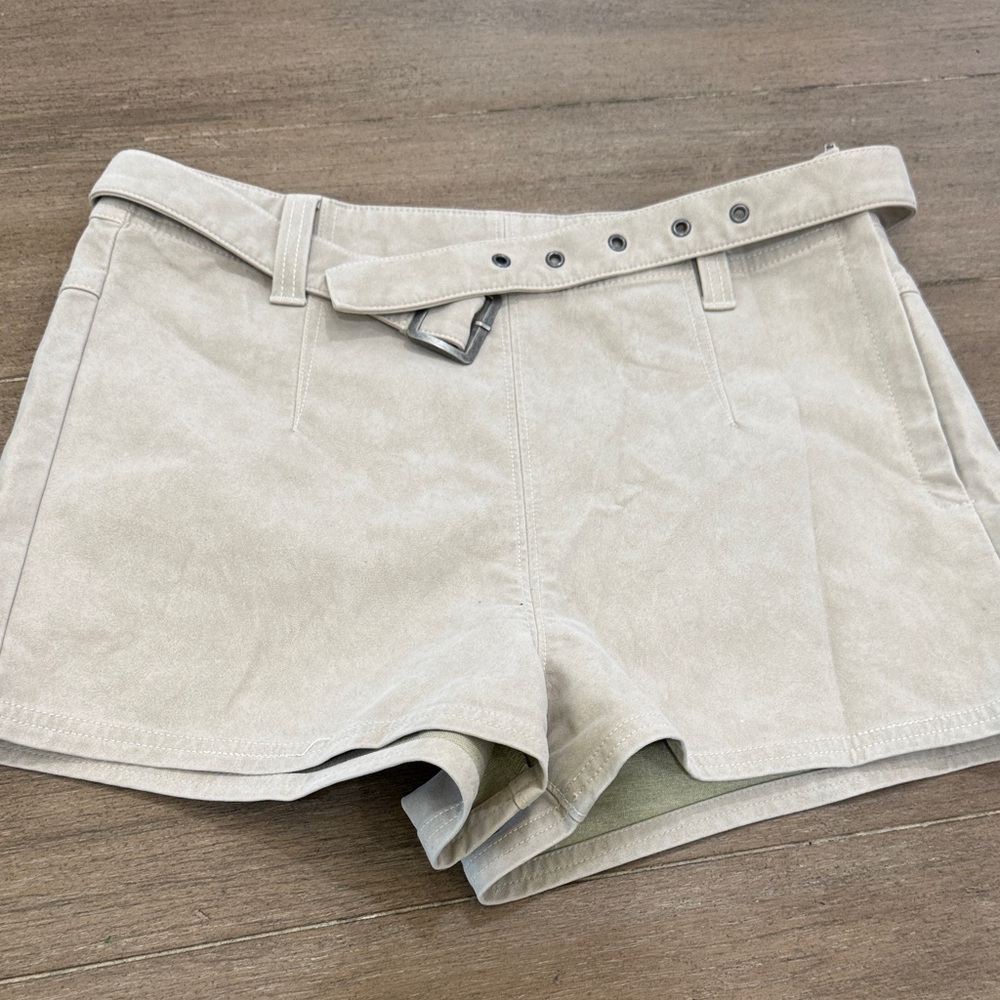 We The Free High Waist Cream Shorts